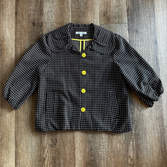 Alice + Olivia brown polka dot coat - Picture 1 of 3